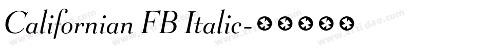 Californian FB Italic字体转换